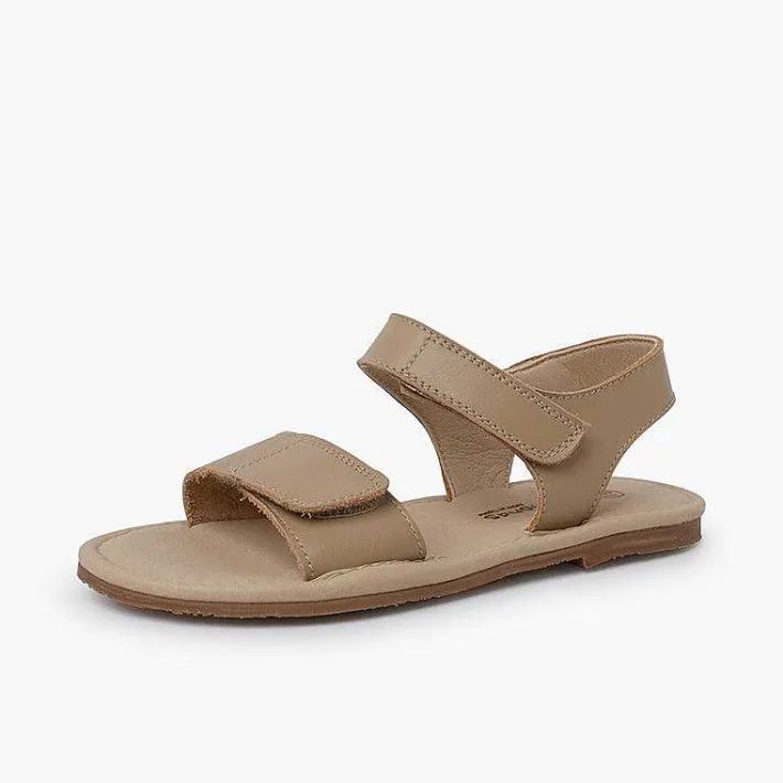 Sandalias<Pisamonas Sandalias Niña En Piel Con Tiras Adherentes