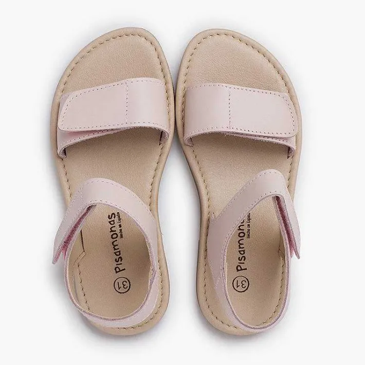 Sandalias<Pisamonas Sandalias Niña En Piel Con Tiras Adherentes
