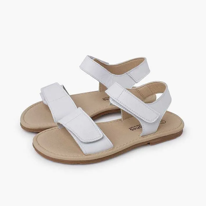 Sandalias<Pisamonas Sandalias Niña En Piel Con Tiras Adherentes