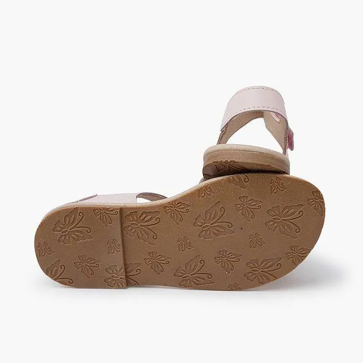 Sandalias<Pisamonas Sandalias Niña En Piel Con Tiras Adherentes