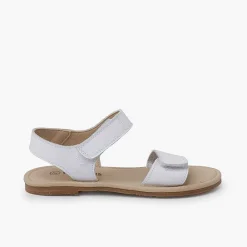 Sandalias<Pisamonas Sandalias Niña En Piel Con Tiras Adherentes