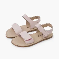 Sandalias<Pisamonas Sandalias Niña En Piel Con Tiras Adherentes