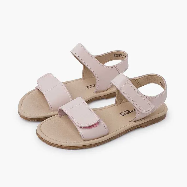 Sandalias<Pisamonas Sandalias Niña En Piel Con Tiras Adherentes