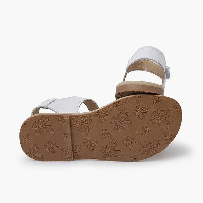 Sandalias<Pisamonas Sandalias Niña En Piel Con Tiras Adherentes