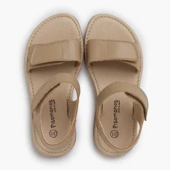 Sandalias<Pisamonas Sandalias Niña En Piel Con Tiras Adherentes