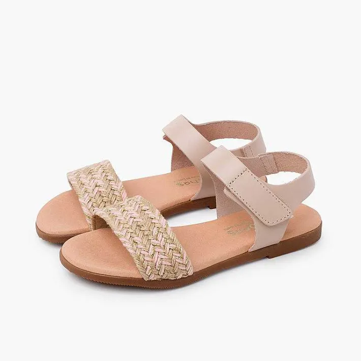 Sandalias<Pisamonas Sandalias Niña En Yute. Pala Con Tira Adherente