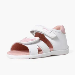 Sandalias<Pisamonas Sandalias Niña Gato Y Raton Con Doble Cierre Adherente Color Blanco