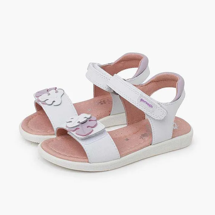 Sandalias<Pisamonas Sandalias Niña Hojas Cierre Adherente Color Blanco