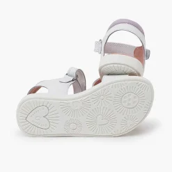 Sandalias<Pisamonas Sandalias Niña Hojas Cierre Adherente Color Blanco