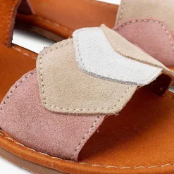 Sandalias<Pisamonas Sandalias Niña Multicolor De Serraje Con Cierre Adherente
