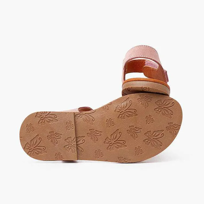 Sandalias<Pisamonas Sandalias Niña Multicolor De Serraje Con Cierre Adherente