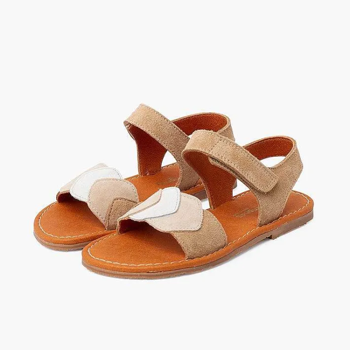 Sandalias<Pisamonas Sandalias Niña Multicolor De Serraje Con Cierre Adherente
