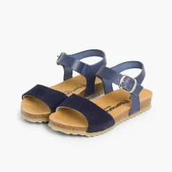 Sandalias<Pisamonas Sandalias Niña Napa Y Serraje Cierre Hebilla