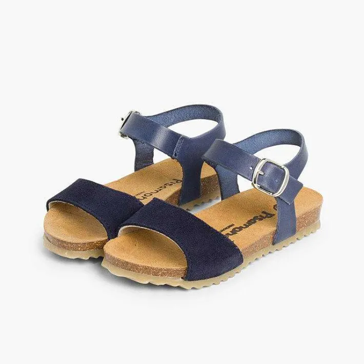 Sandalias<Pisamonas Sandalias Niña Napa Y Serraje Cierre Hebilla