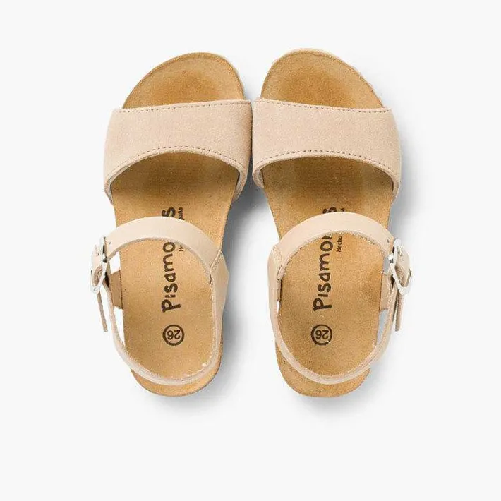 Sandalias<Pisamonas Sandalias Niña Napa Y Serraje Cierre Hebilla