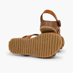 Sandalias<Pisamonas Sandalias Niña Napa Y Serraje Cierre Hebilla