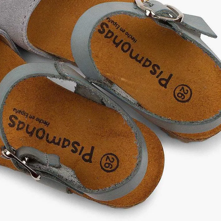 Sandalias<Pisamonas Sandalias Niña Napa Y Serraje Cierre Hebilla
