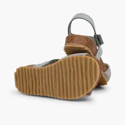 Sandalias<Pisamonas Sandalias Niña Napa Y Serraje Cierre Hebilla