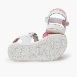 Sandalias<Pisamonas Sandalias Niña Piel Bandas Tricolor Color Rosa