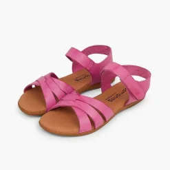 Sandalias<Pisamonas Sandalias Niña Piel Con Cinta Adhesiva
