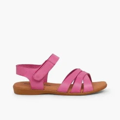 Sandalias<Pisamonas Sandalias Niña Piel Con Cinta Adhesiva