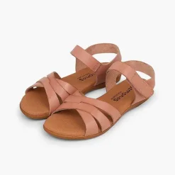 Sandalias<Pisamonas Sandalias Niña Piel Con Cinta Adhesiva