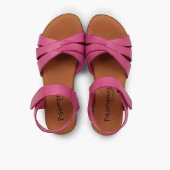 Sandalias<Pisamonas Sandalias Niña Piel Con Cinta Adhesiva