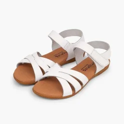 Sandalias<Pisamonas Sandalias Niña Piel Con Cinta Adhesiva