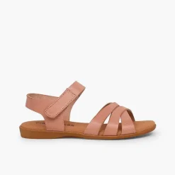 Sandalias<Pisamonas Sandalias Niña Piel Con Cinta Adhesiva