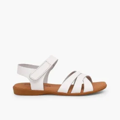 Sandalias<Pisamonas Sandalias Niña Piel Con Cinta Adhesiva