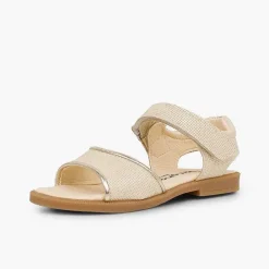Sandalias<Pisamonas Sandalias Niña Piel Grabada Brillante Tira Adherente