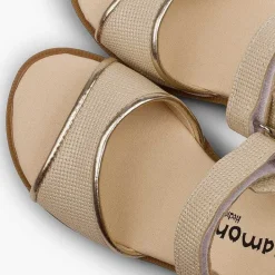 Sandalias<Pisamonas Sandalias Niña Piel Grabada Brillante Tira Adherente