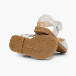 Sandalias<Pisamonas Sandalias Niña Piel Grabada Brillante Tira Adherente