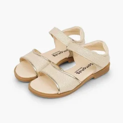 Sandalias<Pisamonas Sandalias Niña Piel Grabada Brillante Tira Adherente