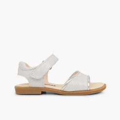 Sandalias<Pisamonas Sandalias Niña Piel Grabada Brillante Tira Adherente