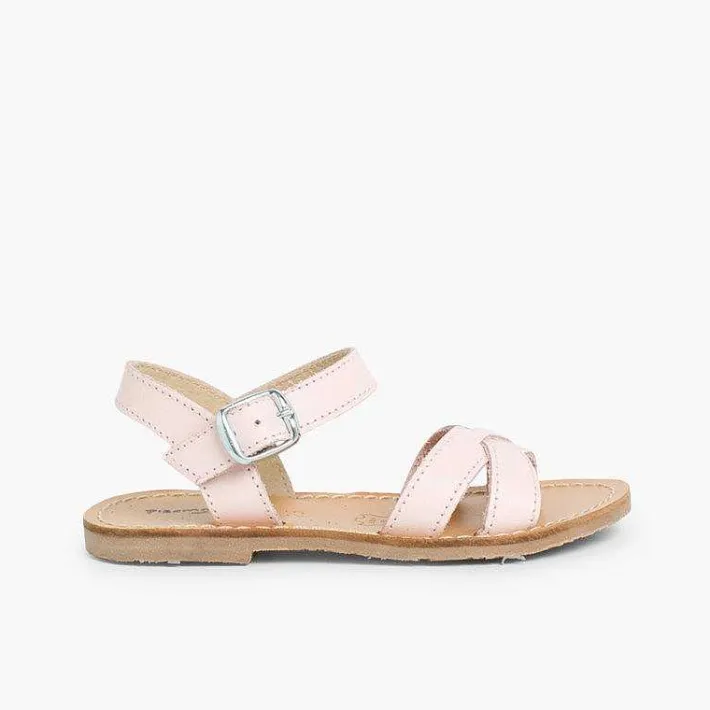 Sandalias<Pisamonas Sandalias Niña Piel Lisa Cruzada