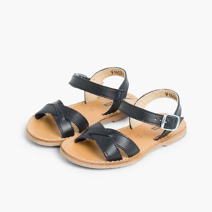 Sandalias<Pisamonas Sandalias Niña Piel Lisa Cruzada