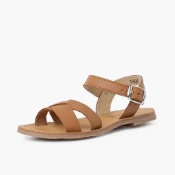 Sandalias<Pisamonas Sandalias Niña Piel Lisa Cruzada