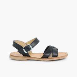 Sandalias<Pisamonas Sandalias Niña Piel Lisa Cruzada