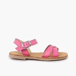Sandalias<Pisamonas Sandalias Niña Piel Lisa Cruzada