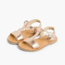 Sandalias<Pisamonas Sandalias Niña Piel Lisa Metalizada