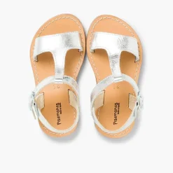 Sandalias<Pisamonas Sandalias Niña Piel Lisa Metalizada