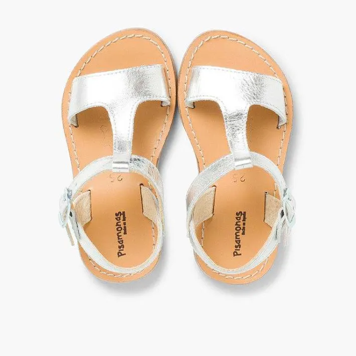 Sandalias<Pisamonas Sandalias Niña Piel Lisa Metalizada