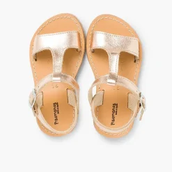 Sandalias<Pisamonas Sandalias Niña Piel Lisa Metalizada