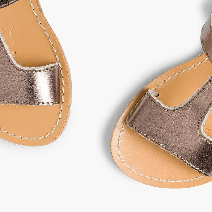 Sandalias<Pisamonas Sandalias Niña Piel Lisa Metalizada