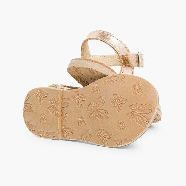 Sandalias<Pisamonas Sandalias Niña Piel Lisa Metalizada