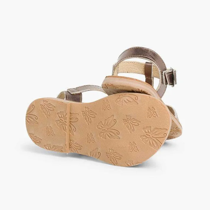 Sandalias<Pisamonas Sandalias Niña Piel Lisa Metalizada