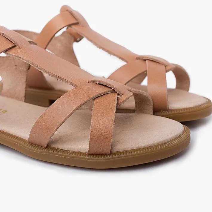Sandalias<Pisamonas Sandalias Niña Piel Tiras Cierre Hebilla