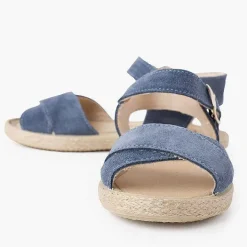 Sandalias<Pisamonas Sandalias Niña Serraje Y Yute Tiras Cruzadas