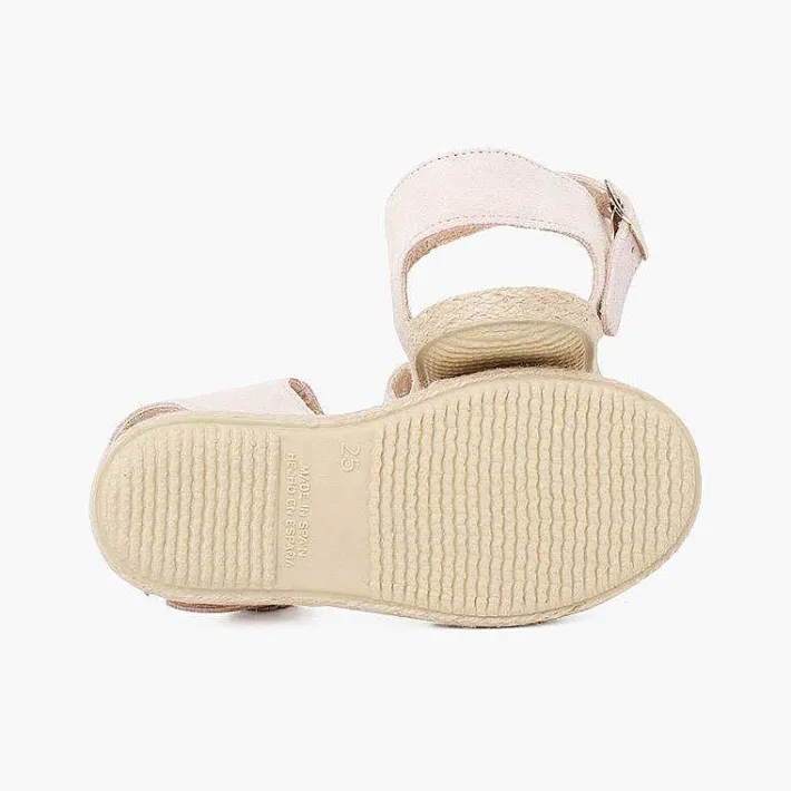 Sandalias<Pisamonas Sandalias Niña Serraje Y Yute Tiras Cruzadas